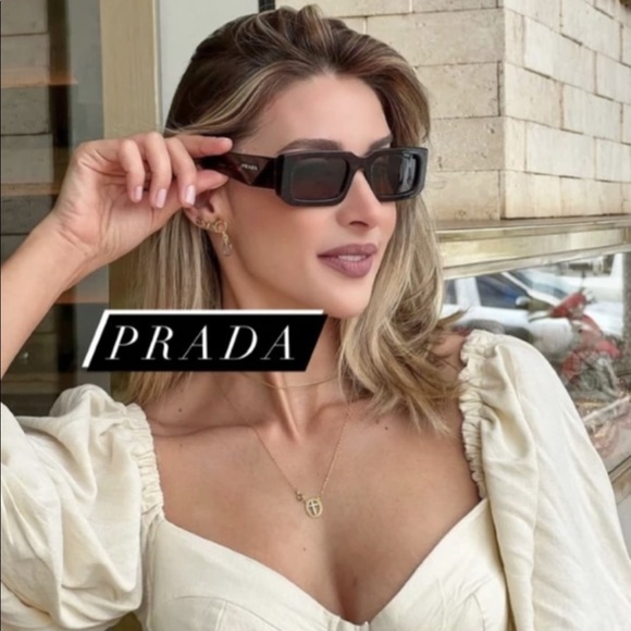 Authentic- New - PRADA 06YS 06V5S0 Abstract Orange Dark Grey - Picture 6 of 15